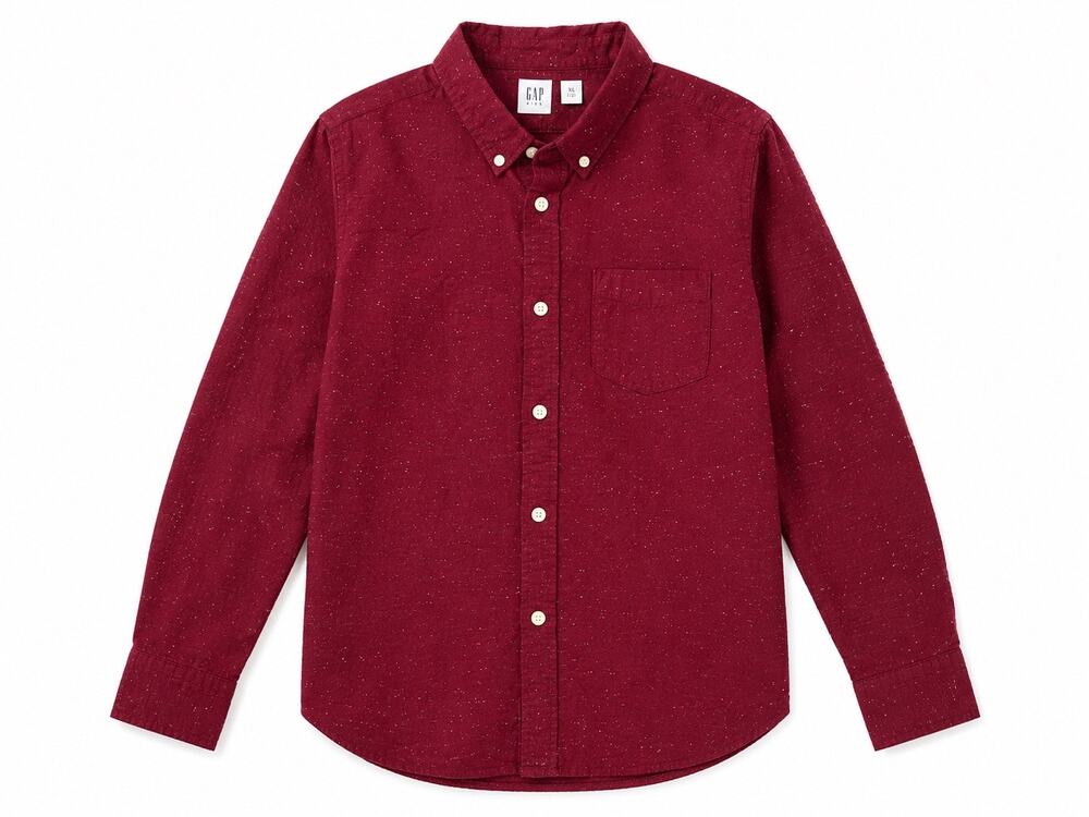 Gap Kids Red Delicious Poplin Button Down Shirt - Boys' XL 12